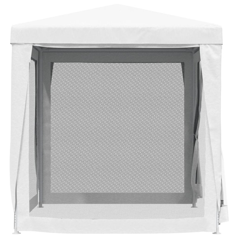 Eliane 2m x 2m Iron Party Tent, White, 2 x 2 m, with 4 Sidewalls