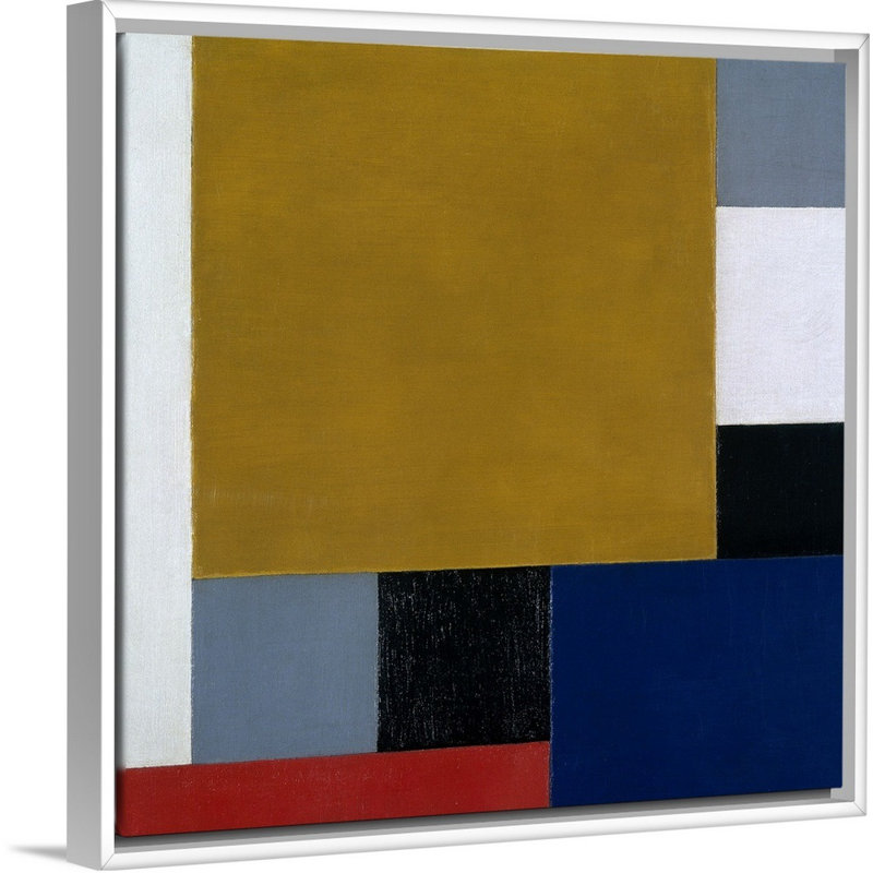 Composition 22, 1922 Theo van Doesburg, reproduction d'art sur toile, Cadre blanc, H 22 po x l 22 po x P 1,75 po