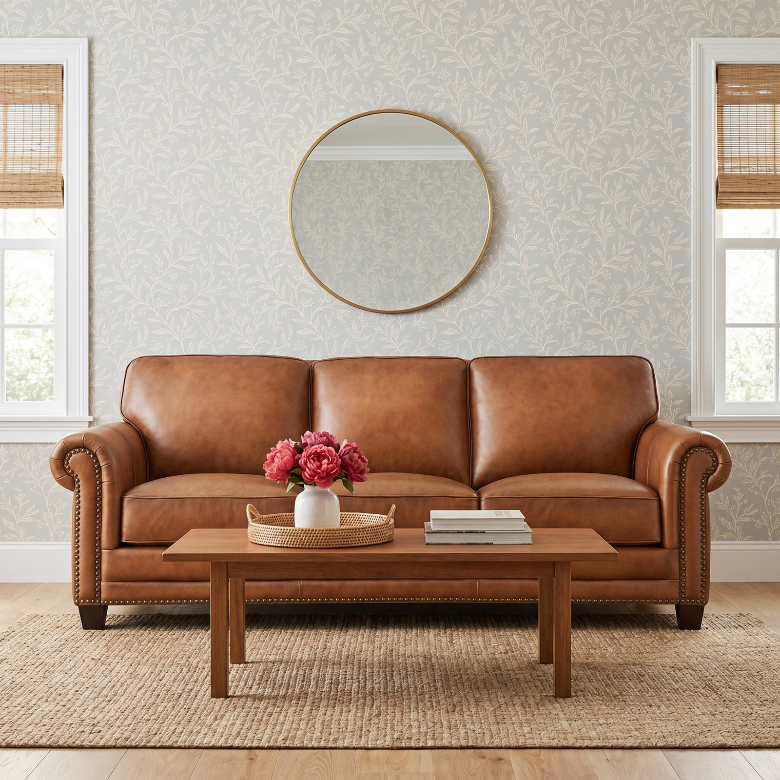 Alibi 91" Genuine Leather Sofa