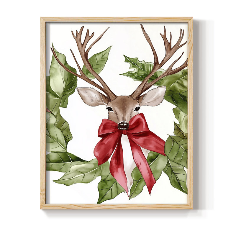 «Christmas Holiday Art DCCCL XXXV», reproduction d'art encadrée - bois massif, Naturel, H 11 po x l 9 po