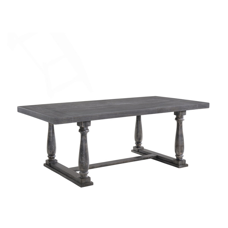 Table de salle à manger, surface durable spacieuse pour les repas de famille et un usage quotidien.