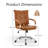 Dareece Leather Task Chair with Padded Arms-1790940181