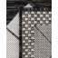 Tapis intérieur / extérieur en polypropylène géométrique tissé à la machine en noir / blanc-88509339