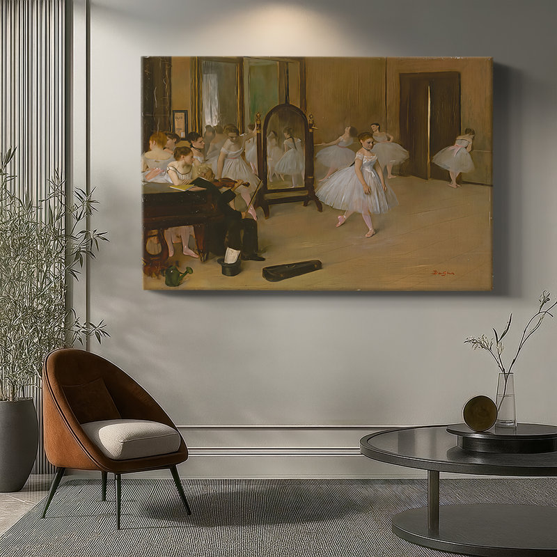 The Dancing Class (Metropolitan Museum Version)-Edgar Degas-Gallery Wrapped Canvas-c. 1870, 8 x 12