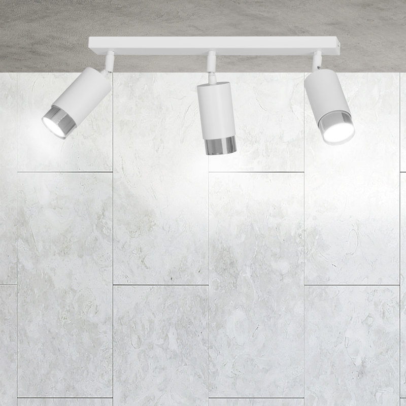 Cromwell 62cm 3 -Light Track Kit, Chrome, White