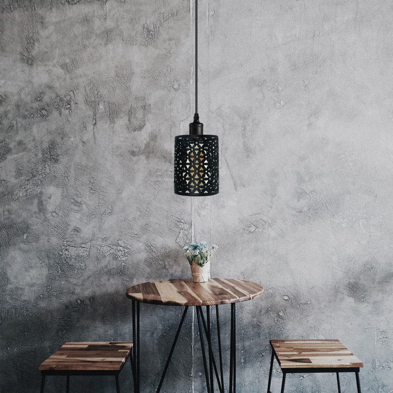 Prestwick 1 - Light Drum Pendant, 113.5" H x 113.5" W x 10" D, Black