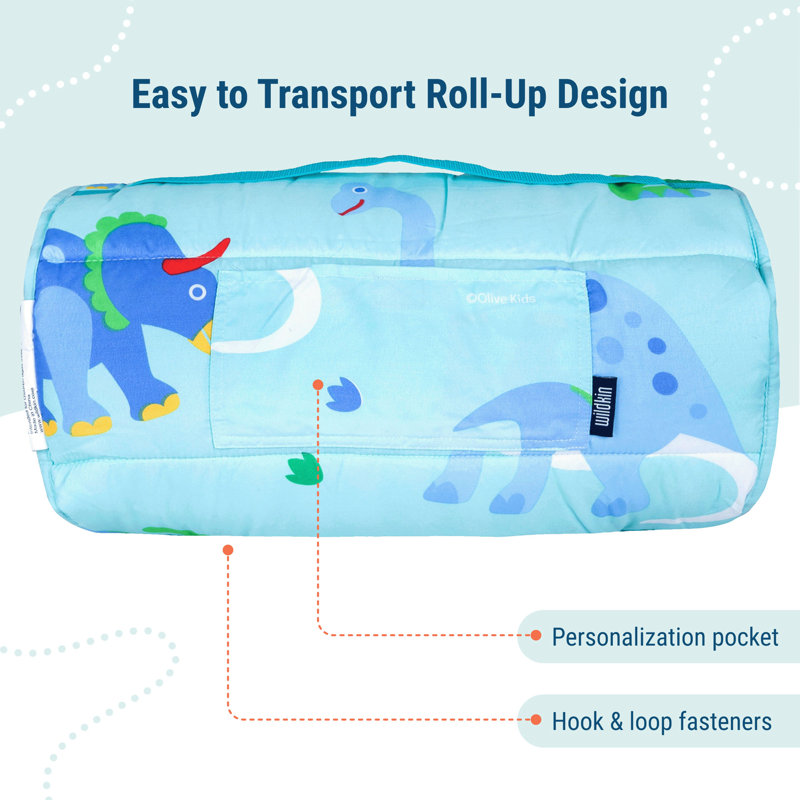 Tapis de sieste en microfibre pour enfants Wildkin, Terre des dinosaures