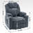 Power Lift Technology Chenille Blue Lounge Chair With Usb Charging And Luxury Comfort