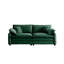 Canapé de salon chaleureux et confortable avec 4 coussins et 2 coussins pour le salon, velours côtelé vert-1670020521