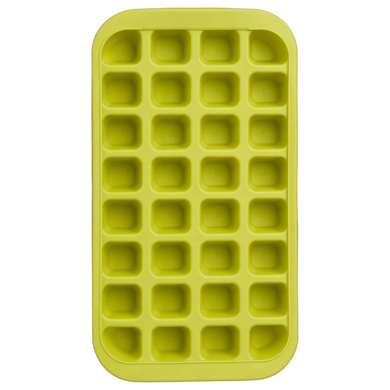 32 Hole with Base Ice Cube Tray, Green