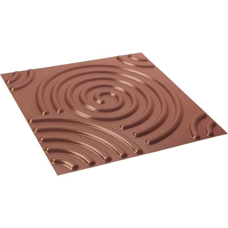 Panneau mural décoratif Spiral EnduraWall 3D, Rose champagne métallique