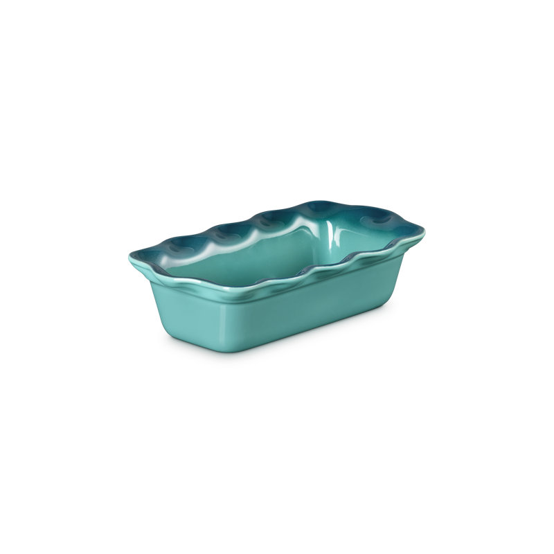 Le Creuset Stoneware Heritage Fluted Loaf Pan, 9 In. - Blue Riviera