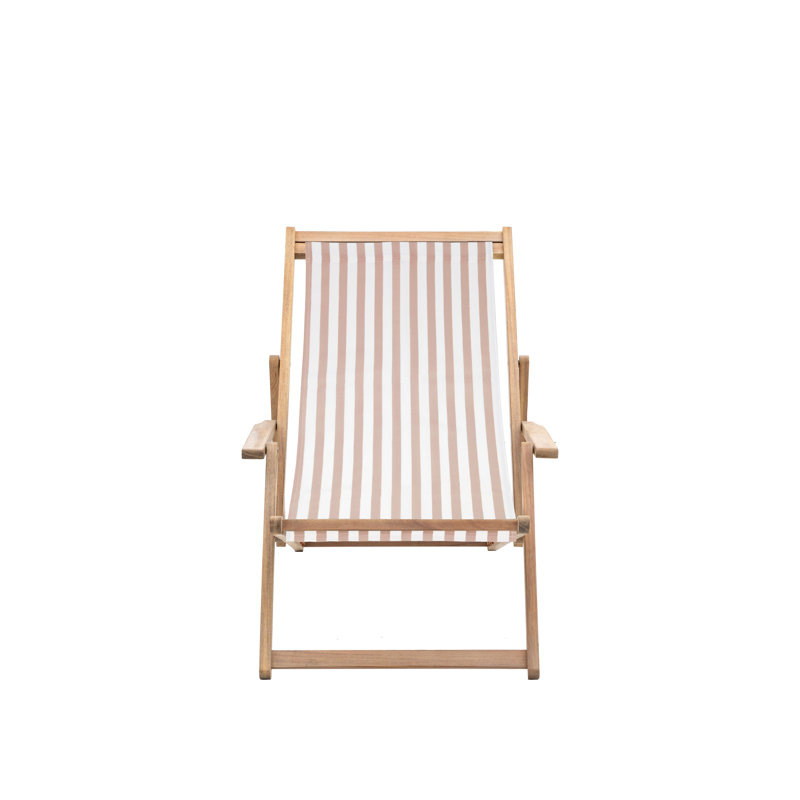 Creta Deck Chair Clay Stripe, Cream