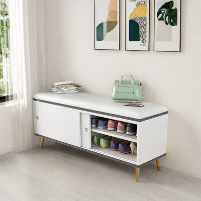 Banc de rangement pour chaussures 35,4 po