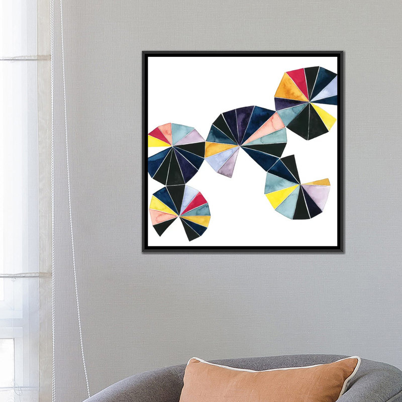 « hélice brillante i », impression sur toile, H 18 po x l 18 po x P 1,5 po, Toile avec cadre noir, Pas de tapis