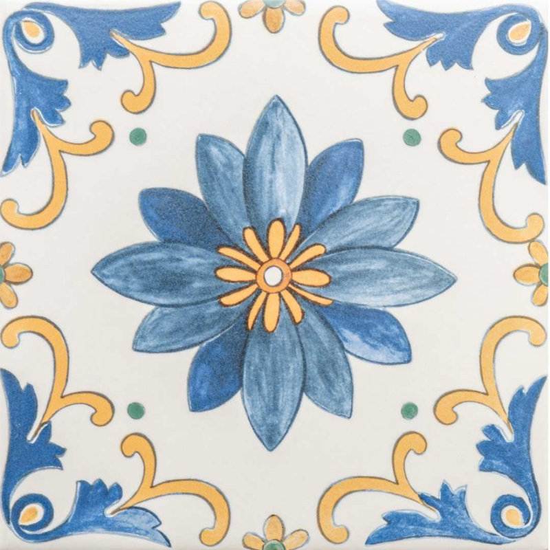 Carreau de sol en porcelaine italienne à motif 8 "x 8" Monastre, Amalfi