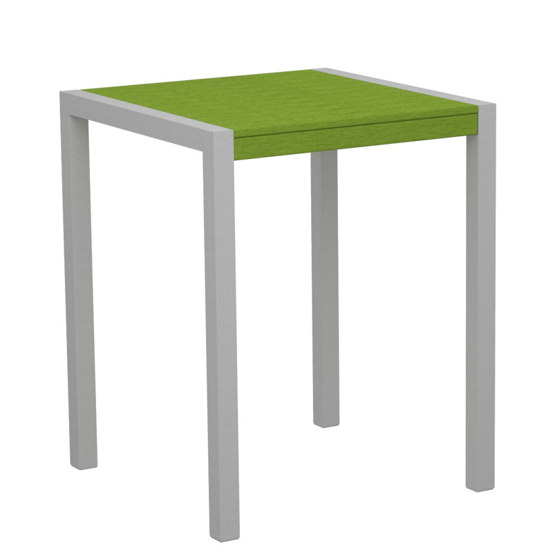 Table de comptoir POLYWOOD MOD, Argent texturé, Limette, L 29,75 po x P 29,75 po