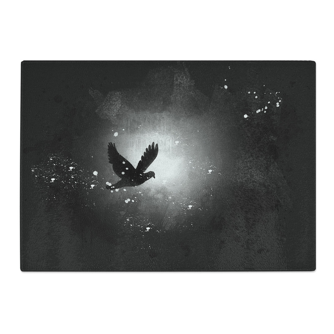 Tempered Glass Flying Dove Bird Chopping Board