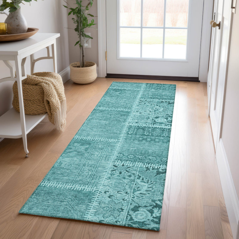 Tapis intérieur / extérieur Heffington avec envers antidérapant, Tapis de couloir 2 pi 3 po x 7 pi 6 po