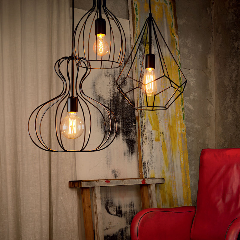 1 - Light Black Geometric Pendant