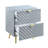 Gray High Gloss Finish Nightstand-1404556839