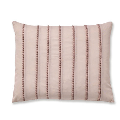 Pom Pom Striped Cushion with Filling