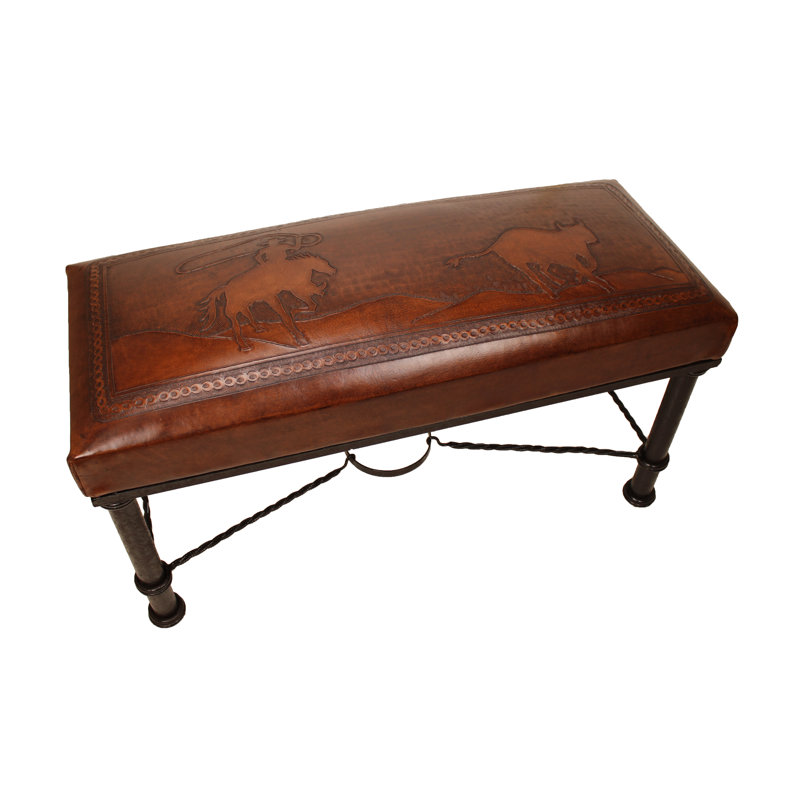 Fernando Iron Bench Calf Roper Red, Antique Brown