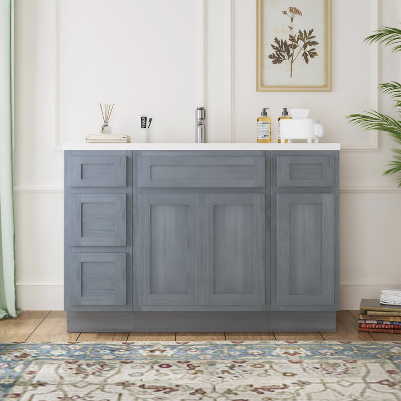 Base de meuble-lavabo simple 48 po seulement, Argent