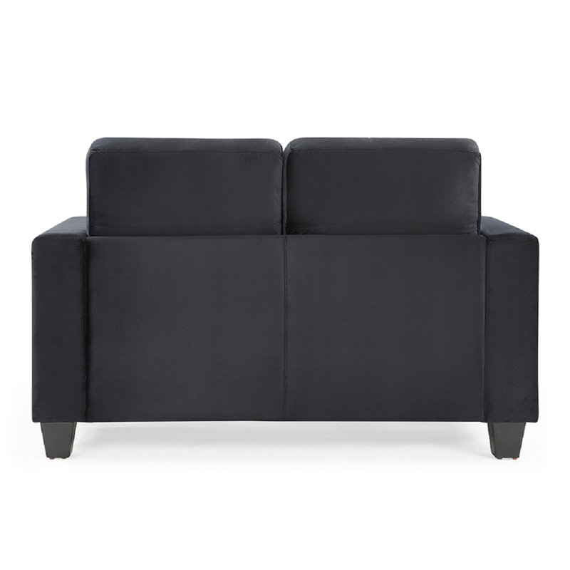 Keiah 2 Seater Velvet Sofa, Black