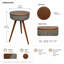 Table de bout ronde moderne intelligente, table d'appoint avec haut-parleur Bluetooth, P 15,7 po x H 24,3 po sans fil