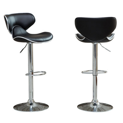 2 - Réglable, - Base, siège en similicuir avec paire de coussins pivotants, hauteur réglable de 34 po à 42,5 po, l 17,75 po x P 21,25 po, 360 degrés