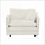 Canapés: causeuse 2 pièces & amp; Ensemble de chaises d'appoint pour le salon | Bois massif | Blanc neige | Chenille