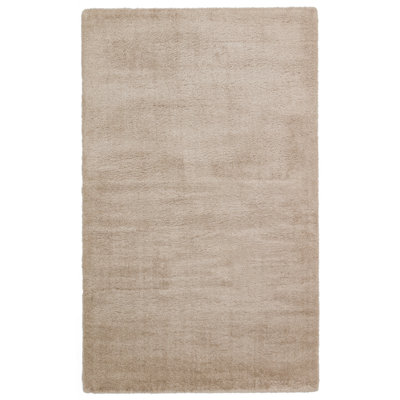 Luxurious Hall Carpet, 3.3 x 6.6 Feet, Beige | 100% Micro Polyester, Pile Height: 1.2 Inches | Machine Woven, 2600 g/m² | Easy to Clean with Vacuum & Spot Remover | Soft, Durable & Stylish for Any Home Decor