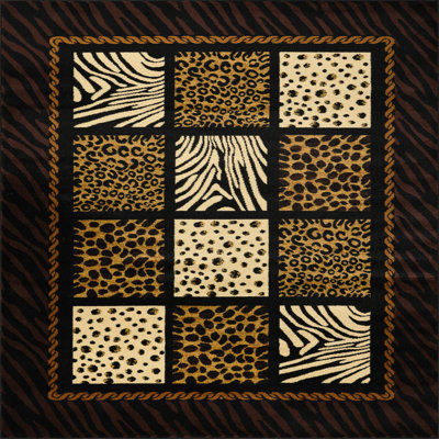 2 pi X 3 pi Tapis à imprimé animal