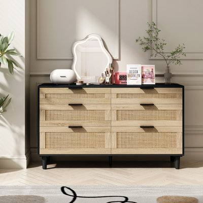 6-Rattan Drawer Dresser
