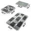 3 Pieces Machine Washable Handmade Bath Rugs