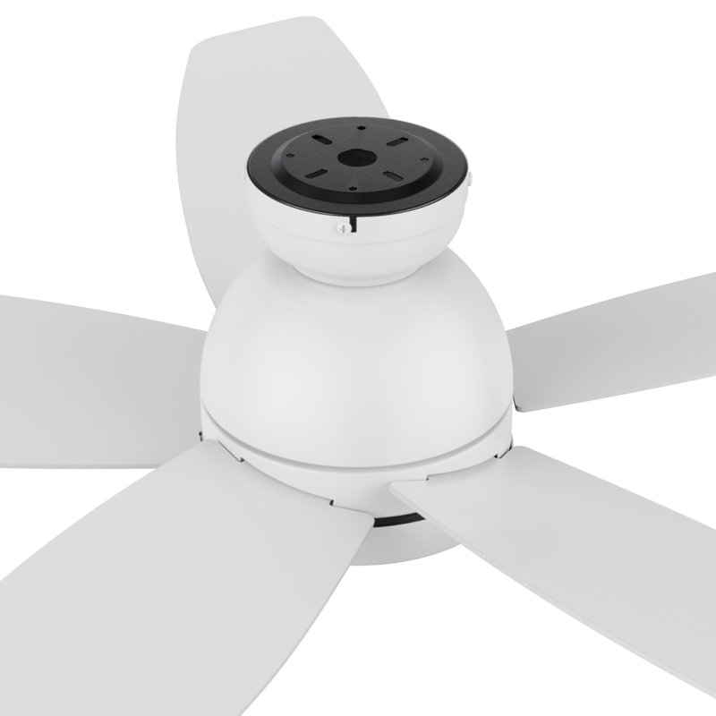 52'' Ceiling Fan with LED Lights, White, White
