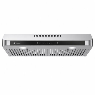 Hotte de cuisine 30 pouces sous armoire, ventilateur de cuisine à double moteur en acier inoxydable 750 CFM