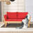Terri 78'' Wide Acacia Patio Sofa with Cushions-1819123860