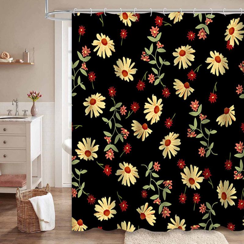 Rideau de douche imperméable à l'eau avec 12 crochets, L 72 po x l 72 po