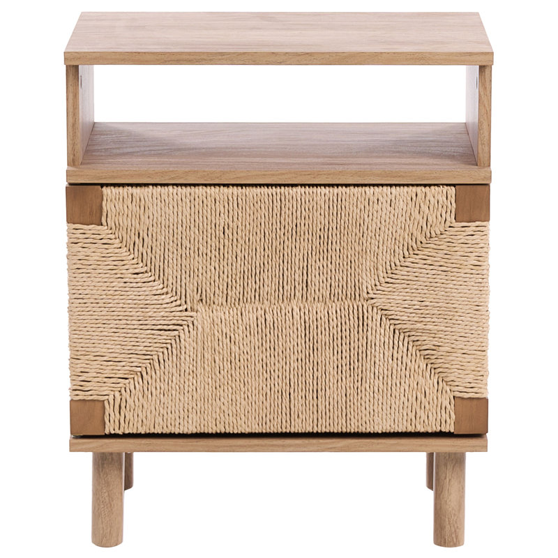 Taelan Bedside Table Taelan Light Brown