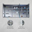Armoire à pharmacie de 60 po avec miroir DEL - Armoire de rangement encastrée ou murale, désembueur encastré à une touche, lumière à intensité variable, miroir de coiffeuse, 3 tablettes réglables en verre-704235067
