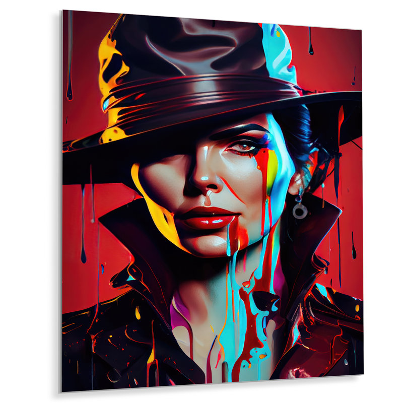 Décoration murale féminine glamour en chef féminin V - Contemporary Glam, H 40 po x l 30 po x P 1 po