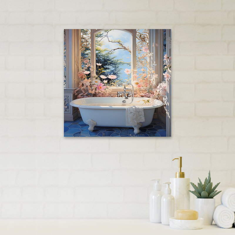 Bathroom Oasis I - Art mural de salle de bain, H 32 po x l 24 po x P 1 po