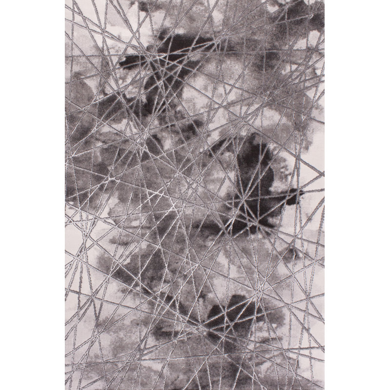 Bianco Grey Rug, Rectangle 80 x 150cm