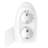 White Toilet Bidet Featuring Dual Nozzle Spray For Front Feminine And Rear Wash, Two Large Knob Handles Water Flow Management, Guard Keeps It Sanitary, Convenient To Assemble Function Install