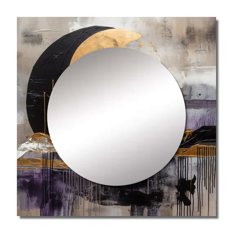 Arta - Miroir mural décoratif moderne paysage pour chambre à coucher, 36 po x 36 po