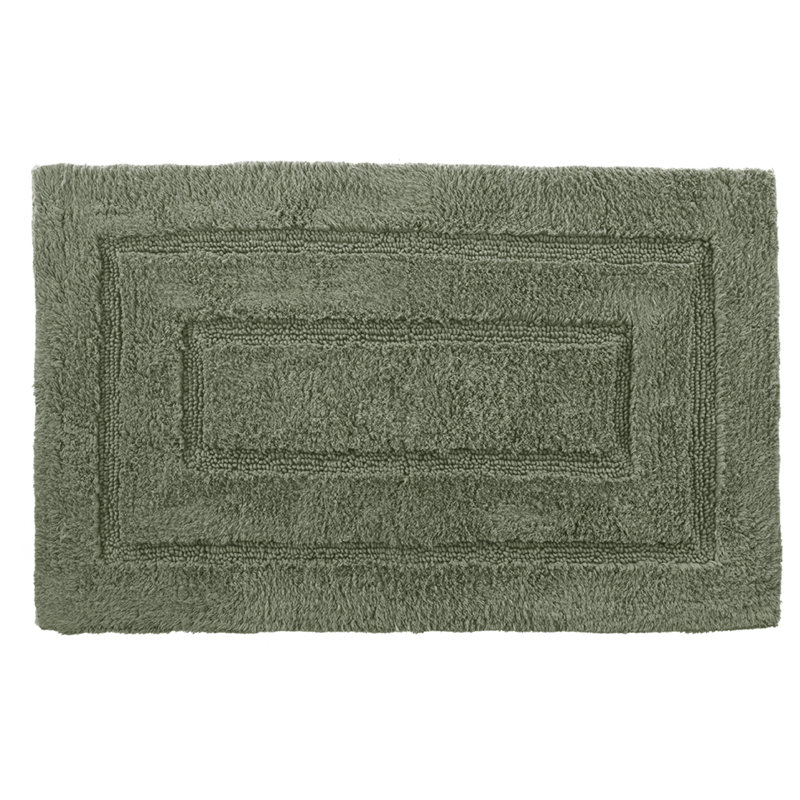Apolonia Cotton Non-Slip Bath Rug, 20" H x 32" W, Moss