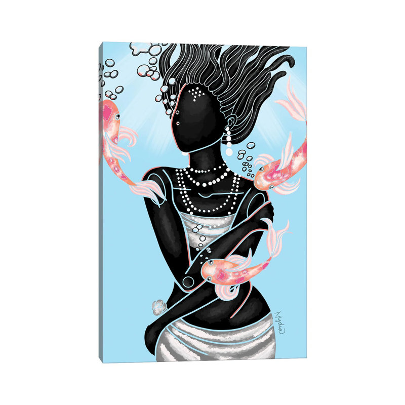 Koi by Colored Afros Art - Wrapped Canvas Print, 30.48cm H x 20.32cm W x 1.905cm D