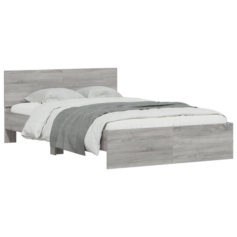 Siman Bed, European Double (140 x 200 cm), Grey Sonoma